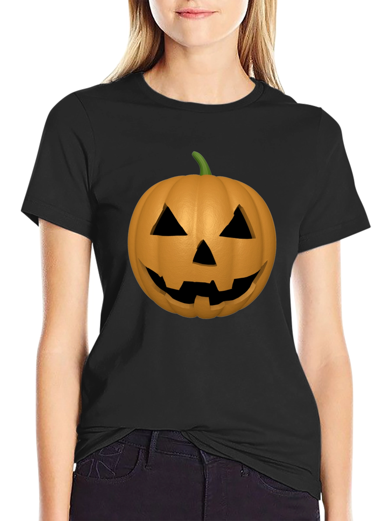 Halloween Pumpkin Graphic Tee - Spooky Season Shirt