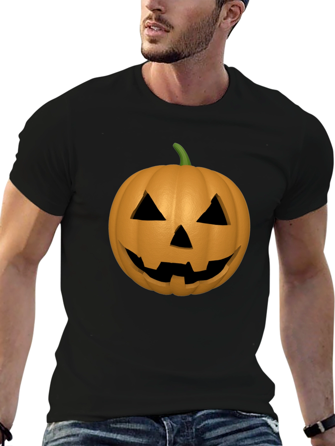 Halloween Pumpkin Graphic Tee - Spooky Season Shirt