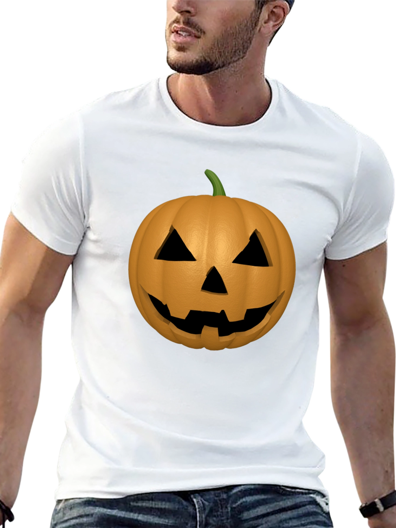 Halloween Pumpkin Graphic Tee - Spooky Season Shirt