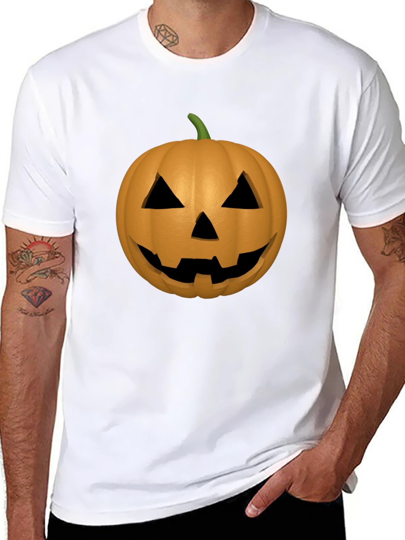 Halloween Pumpkin Graphic Tee - Spooky Season Shirt