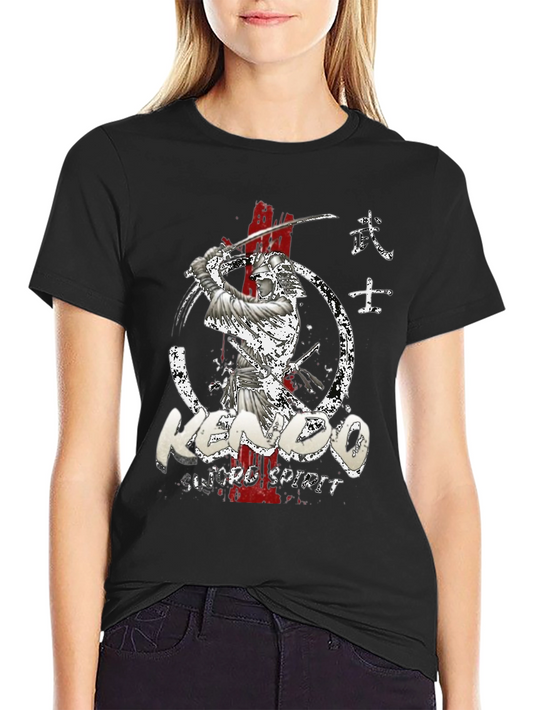 Kendo Sword Spirit Graphic Tee - Black