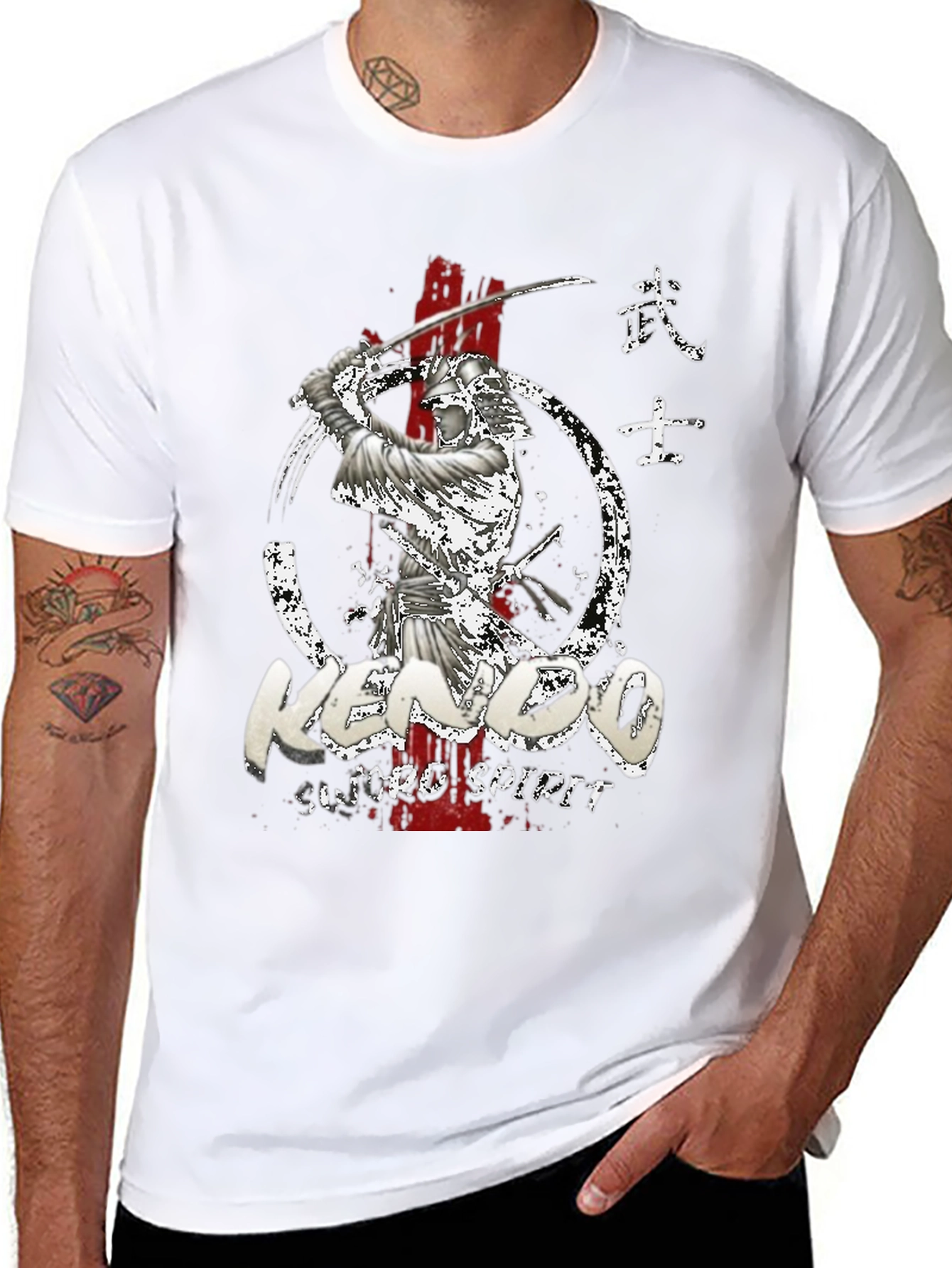 Kendo Sword Spirit Graphic Tee - Black