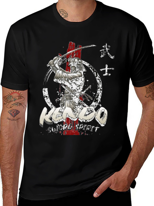 Kendo Sword Spirit Graphic Tee - Black