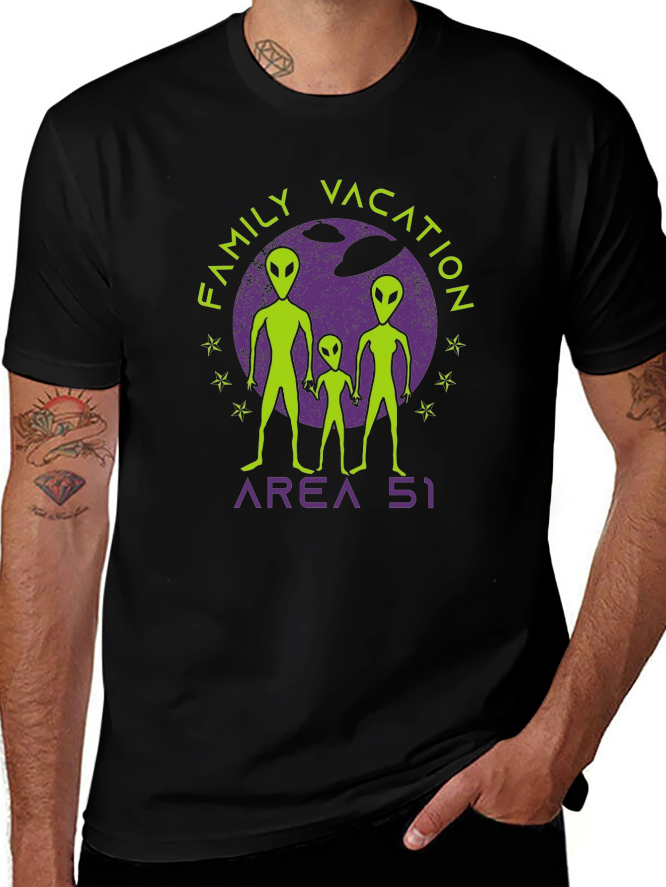 Area 51 Family Vacation T-Shirt - UFO Alien Tee