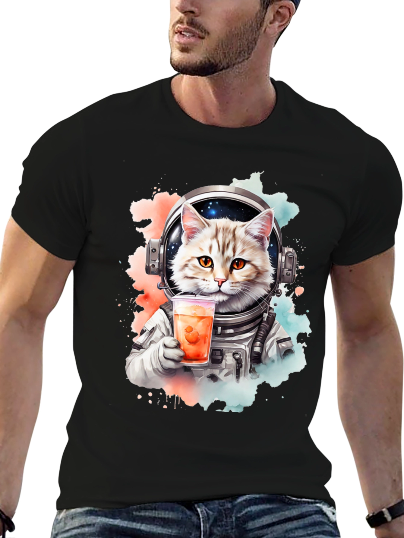Cat Astronaut T-Shirt - Space Kitty Tee