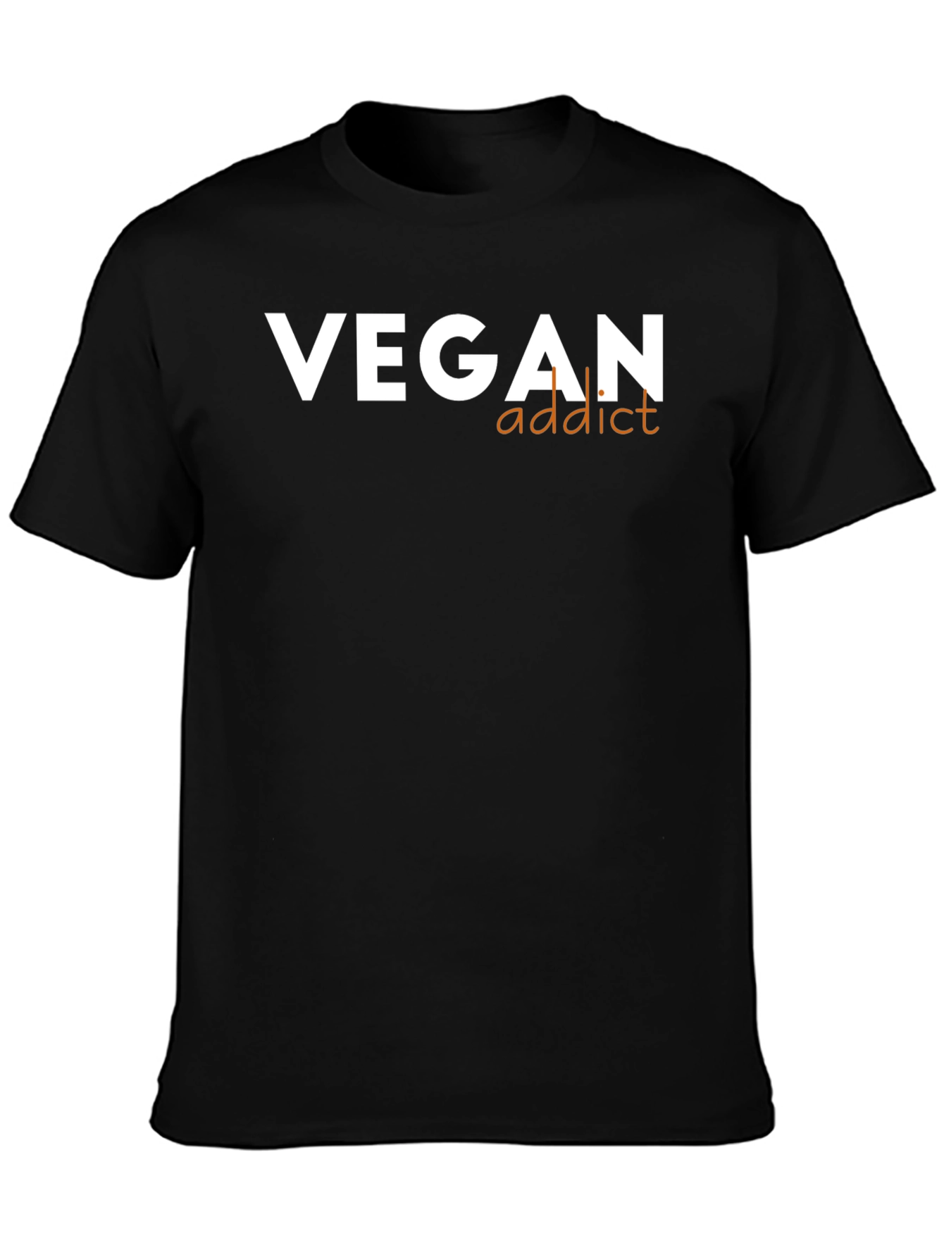 Vegan Addict Graphic T-Shirt - Black