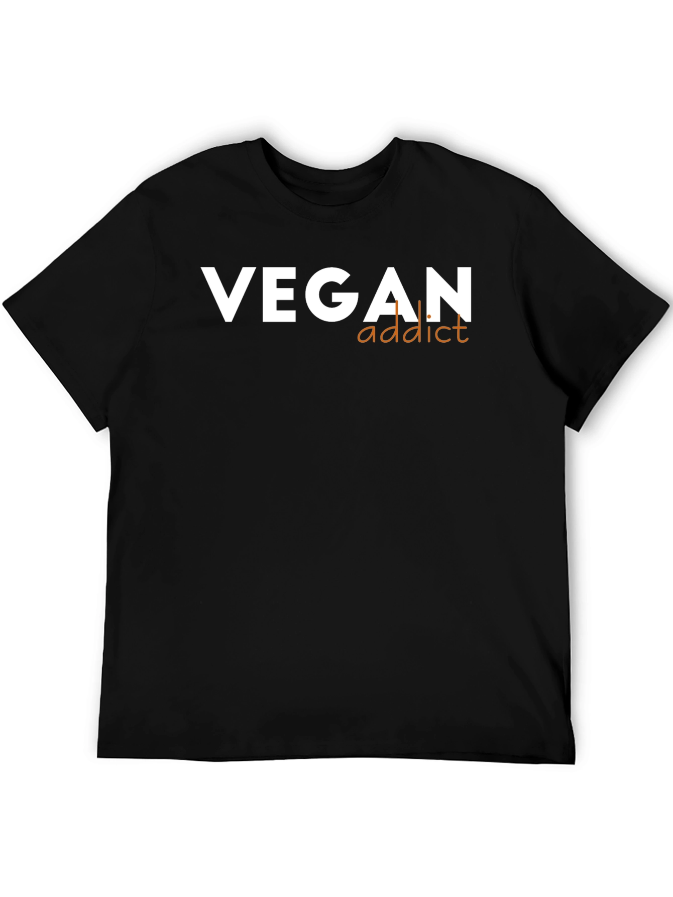 Vegan Addict Graphic T-Shirt - Black