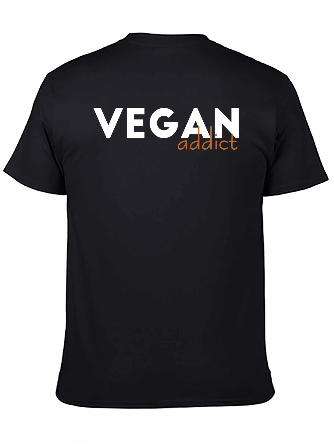 Vegan Addict Graphic T-Shirt - Black
