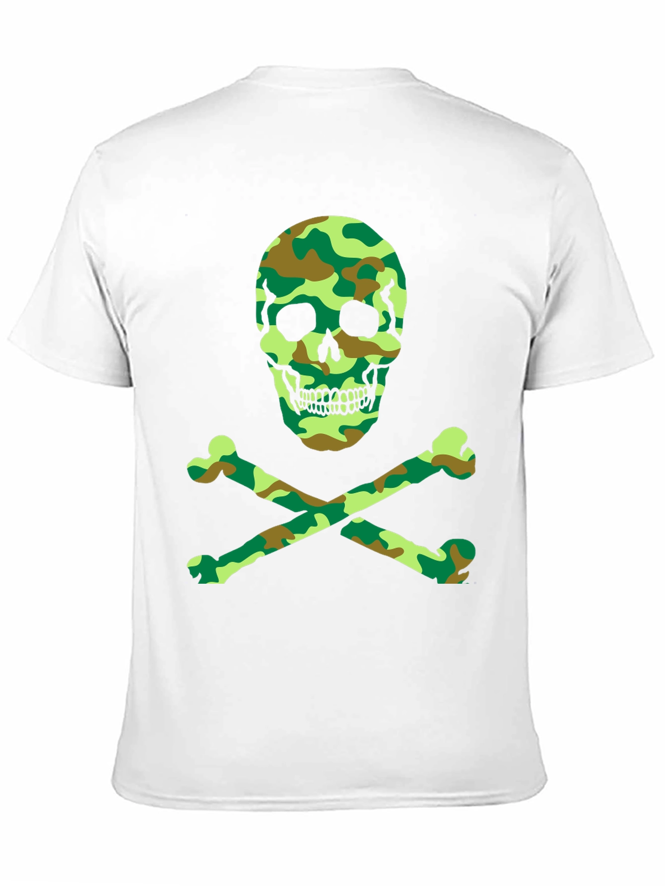 Camo Skull & Crossbones Graphic T-Shirt