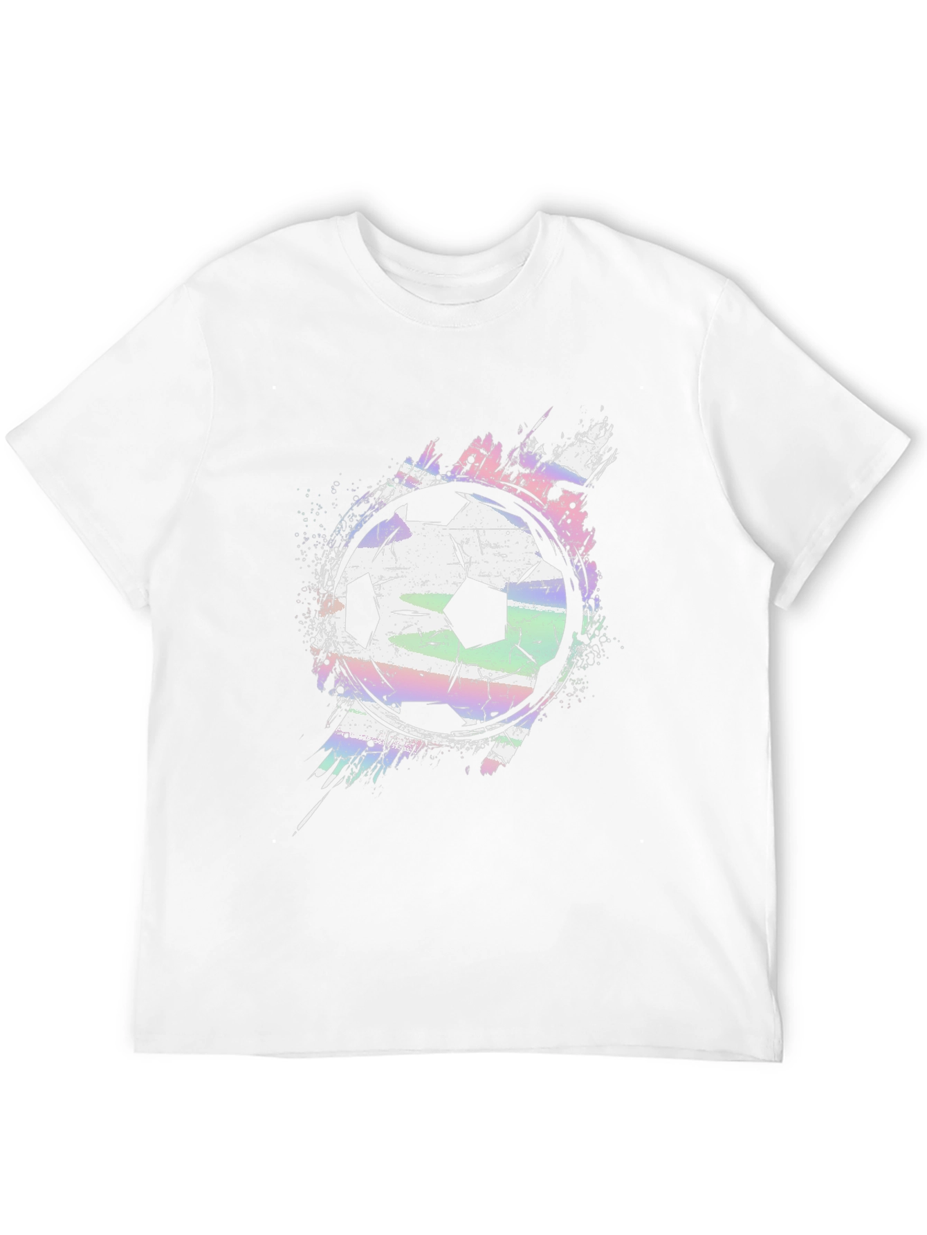 Soccer Ball Graphic Tee - Stylish Mens Black T-Shirt