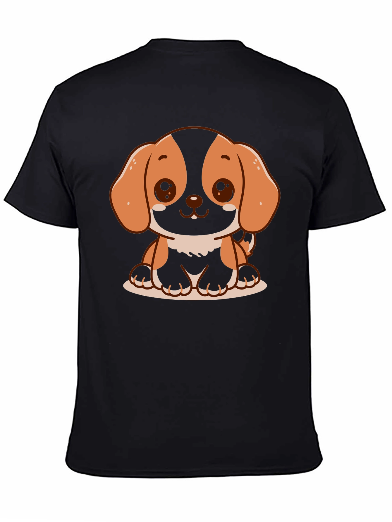 Cute Dog Graphic T-Shirt - Black