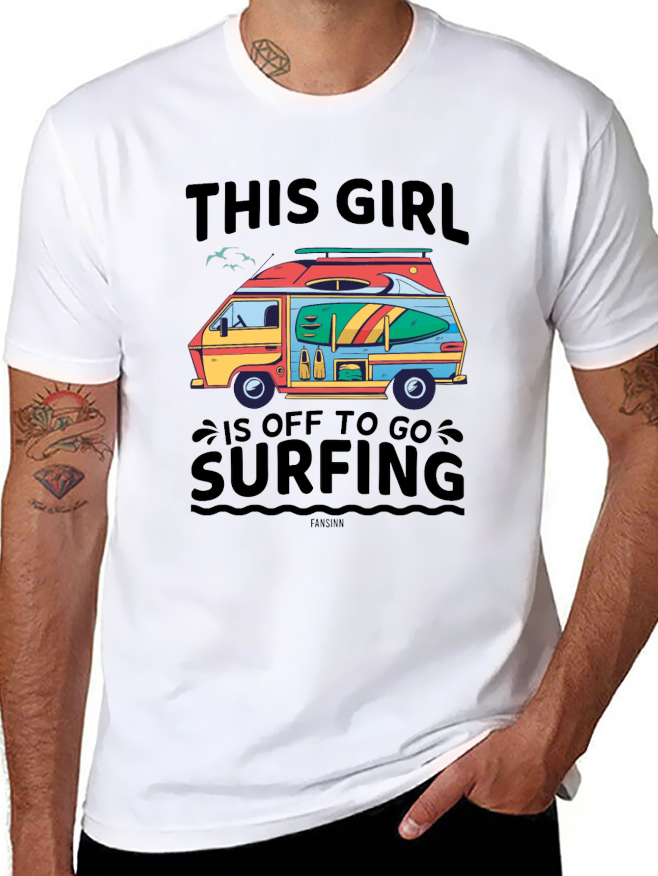 Off To Surfing Graphic T-Shirt