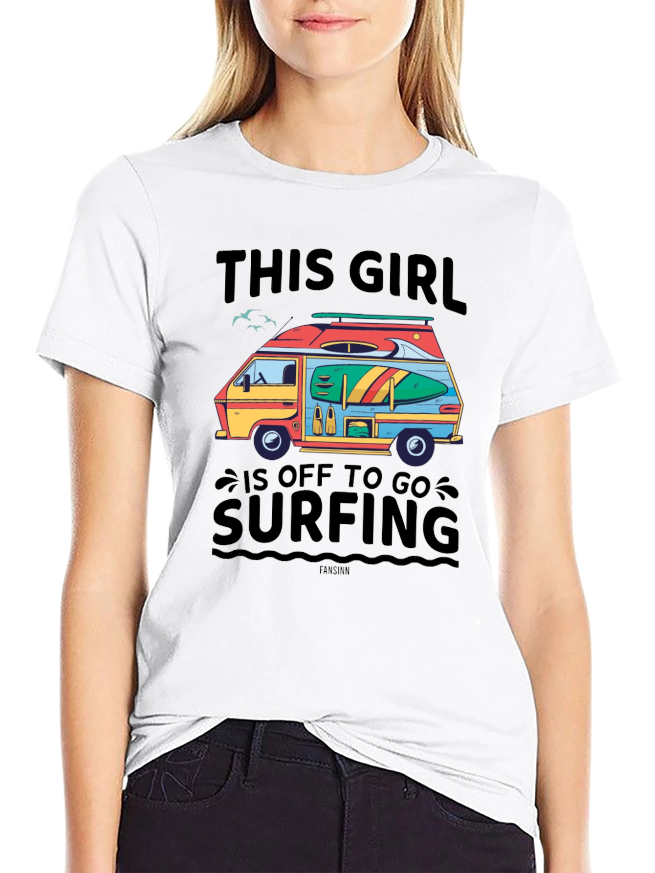 Off To Surfing Graphic T-Shirt