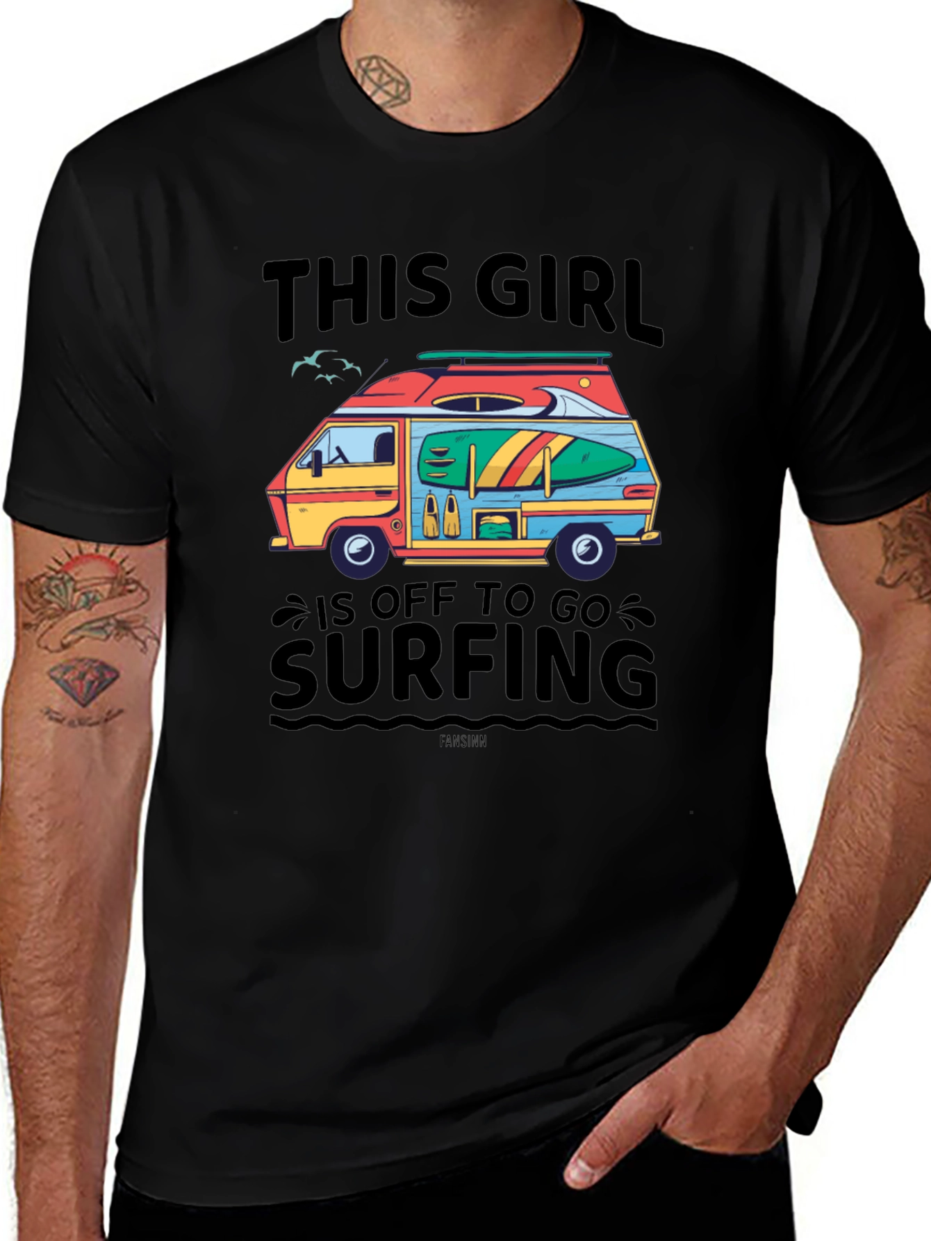 Off To Surfing Graphic T-Shirt