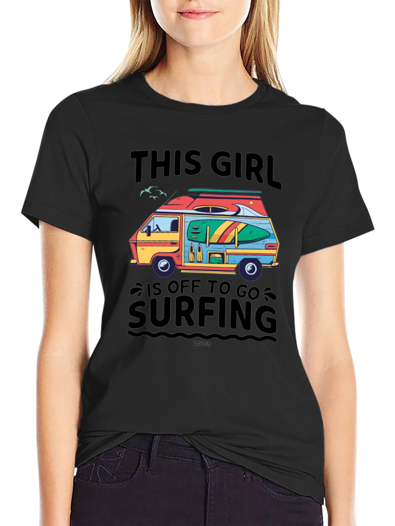 Off To Surfing Graphic T-Shirt