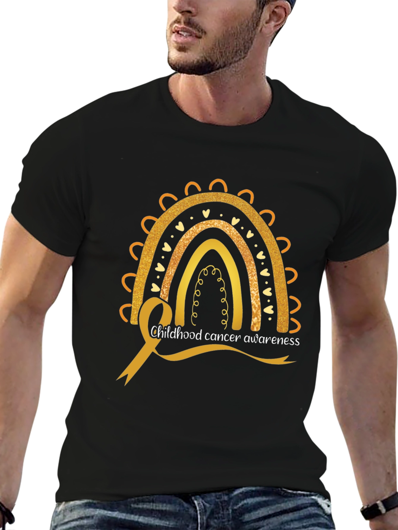 Childhood Cancer Awareness Rainbow Tee