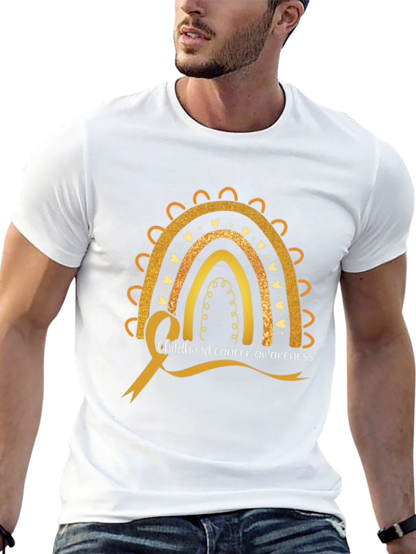Childhood Cancer Awareness Rainbow Tee