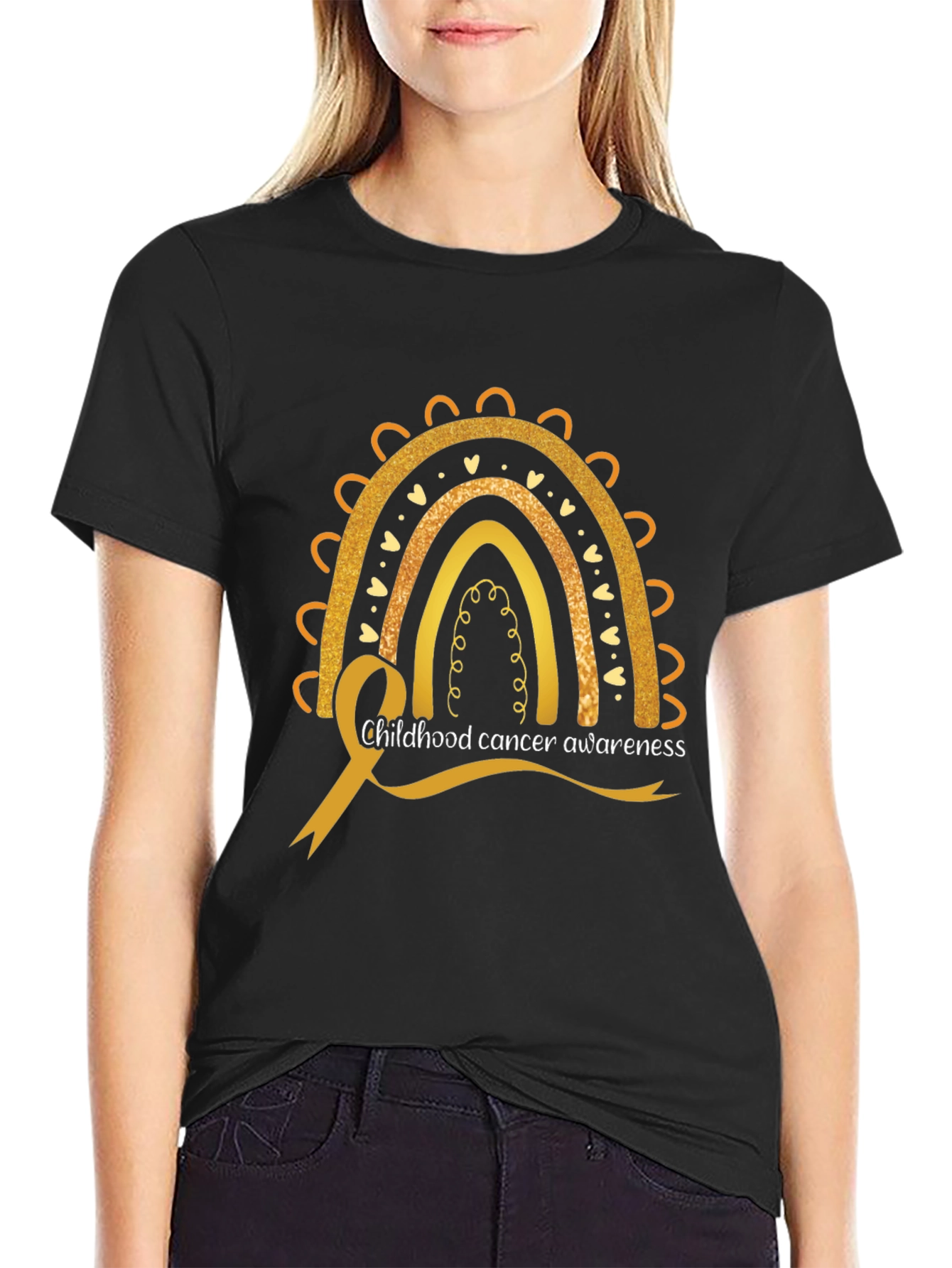 Childhood Cancer Awareness Rainbow Tee