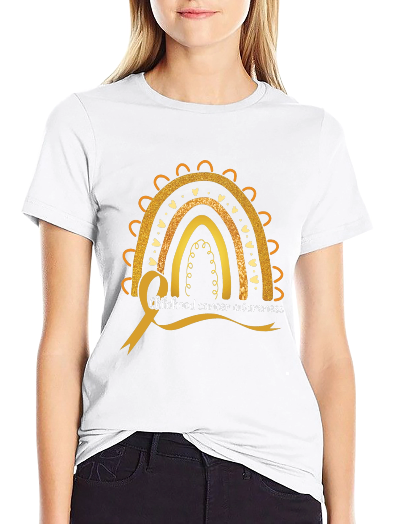 Childhood Cancer Awareness Rainbow Tee