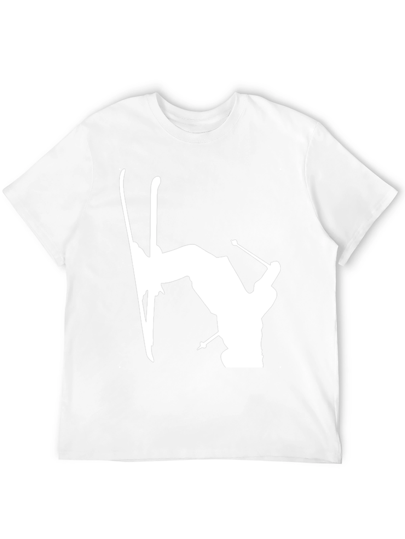 Skiing Silhouette Graphic Tee - Black
