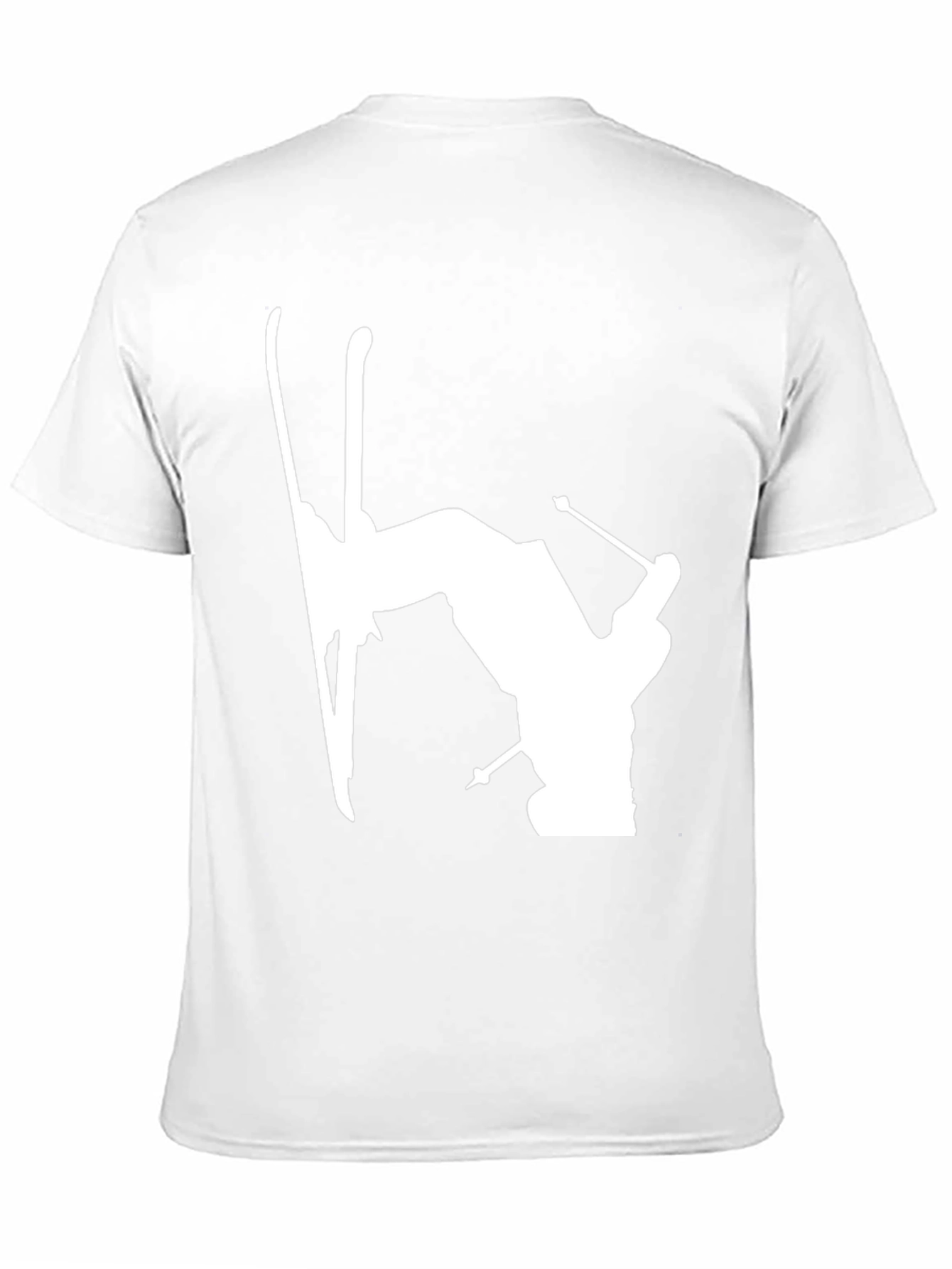 Skiing Silhouette Graphic Tee - Black