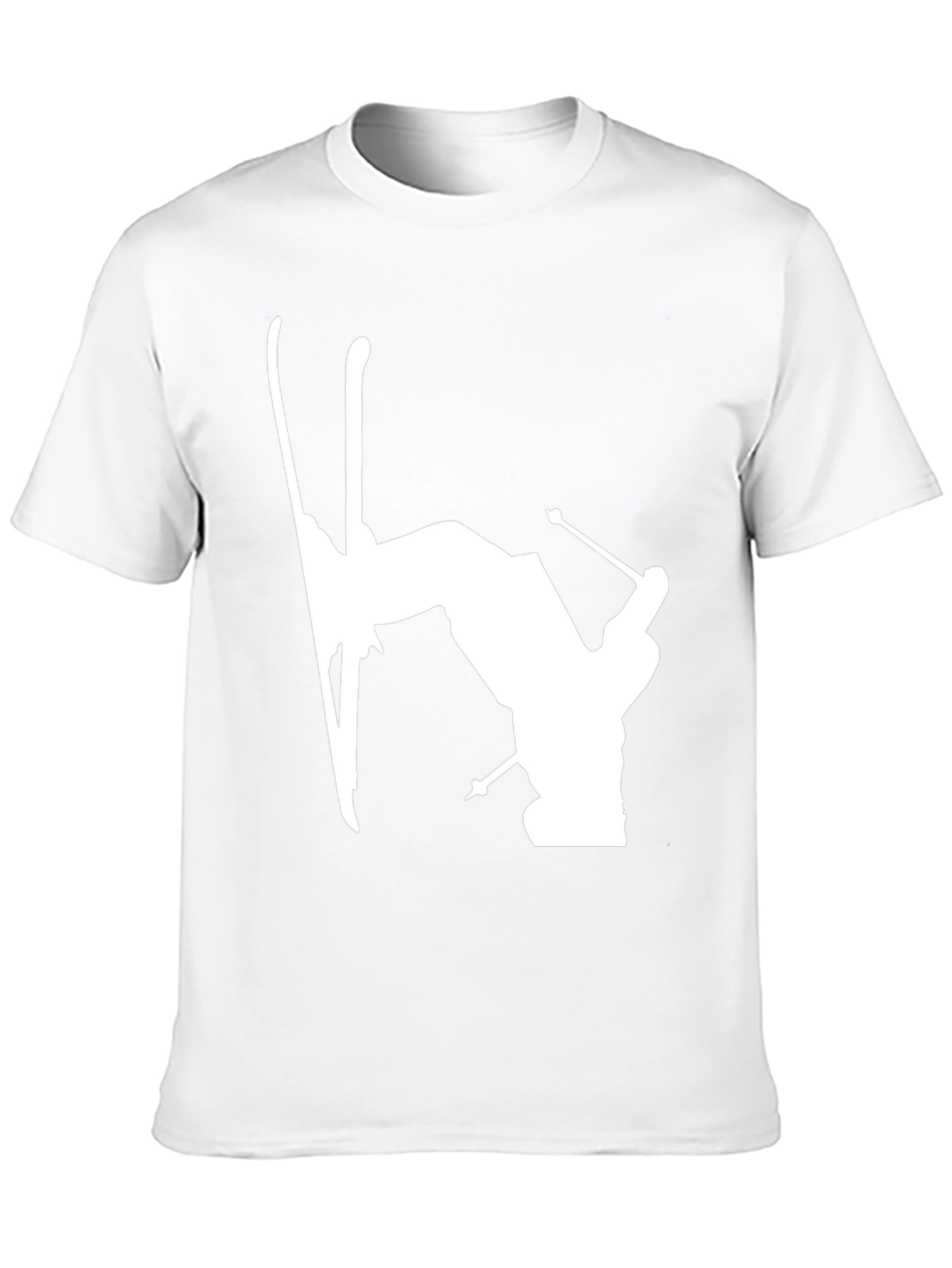 Skiing Silhouette Graphic Tee - Black