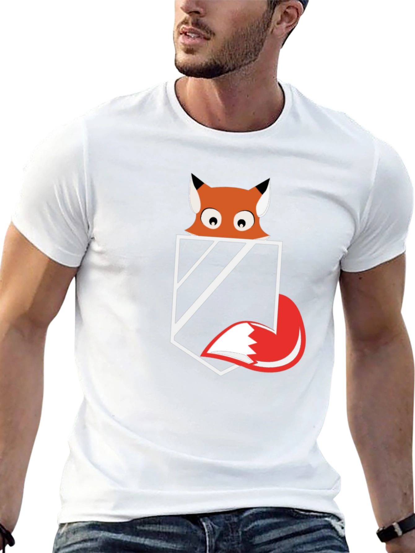 Fox Pocket Graphic Tee - Mens Black T-Shirt