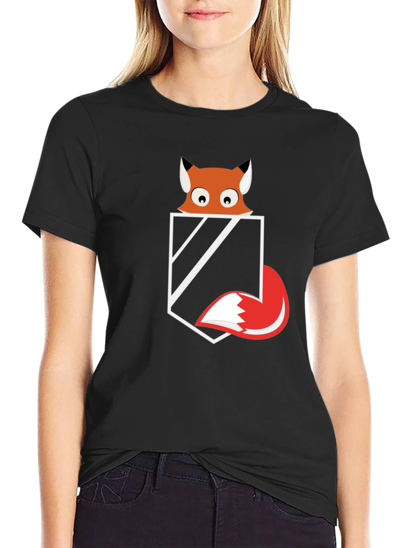 Fox Pocket Graphic Tee - Mens Black T-Shirt