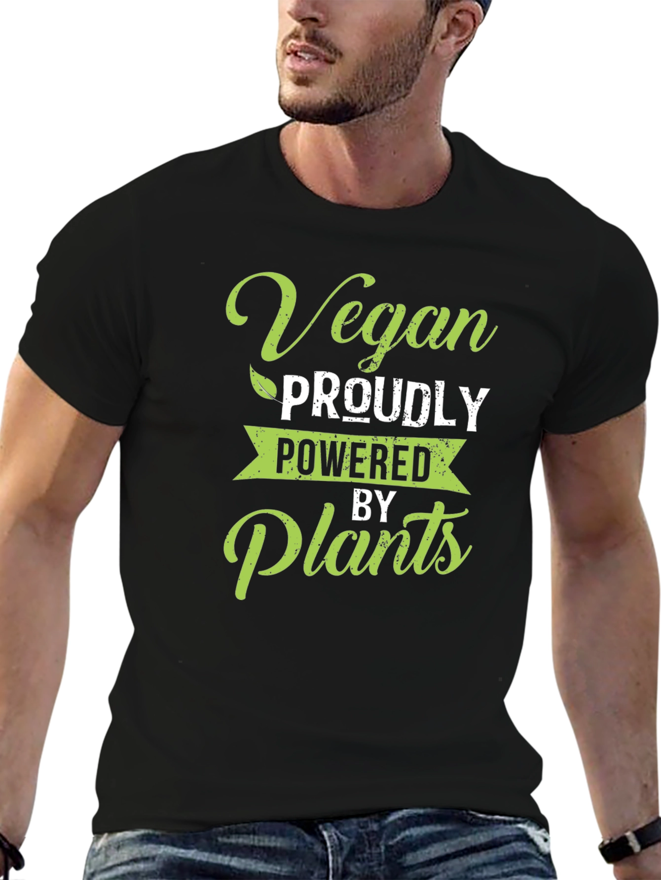 Vegan Proudly Powered By Plants Graphic Tee