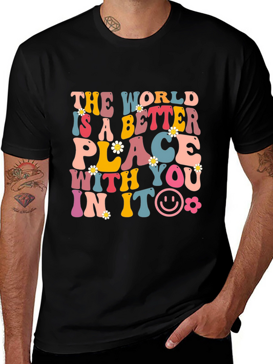 Better Place Graphic Tee - Black Cotton Blend