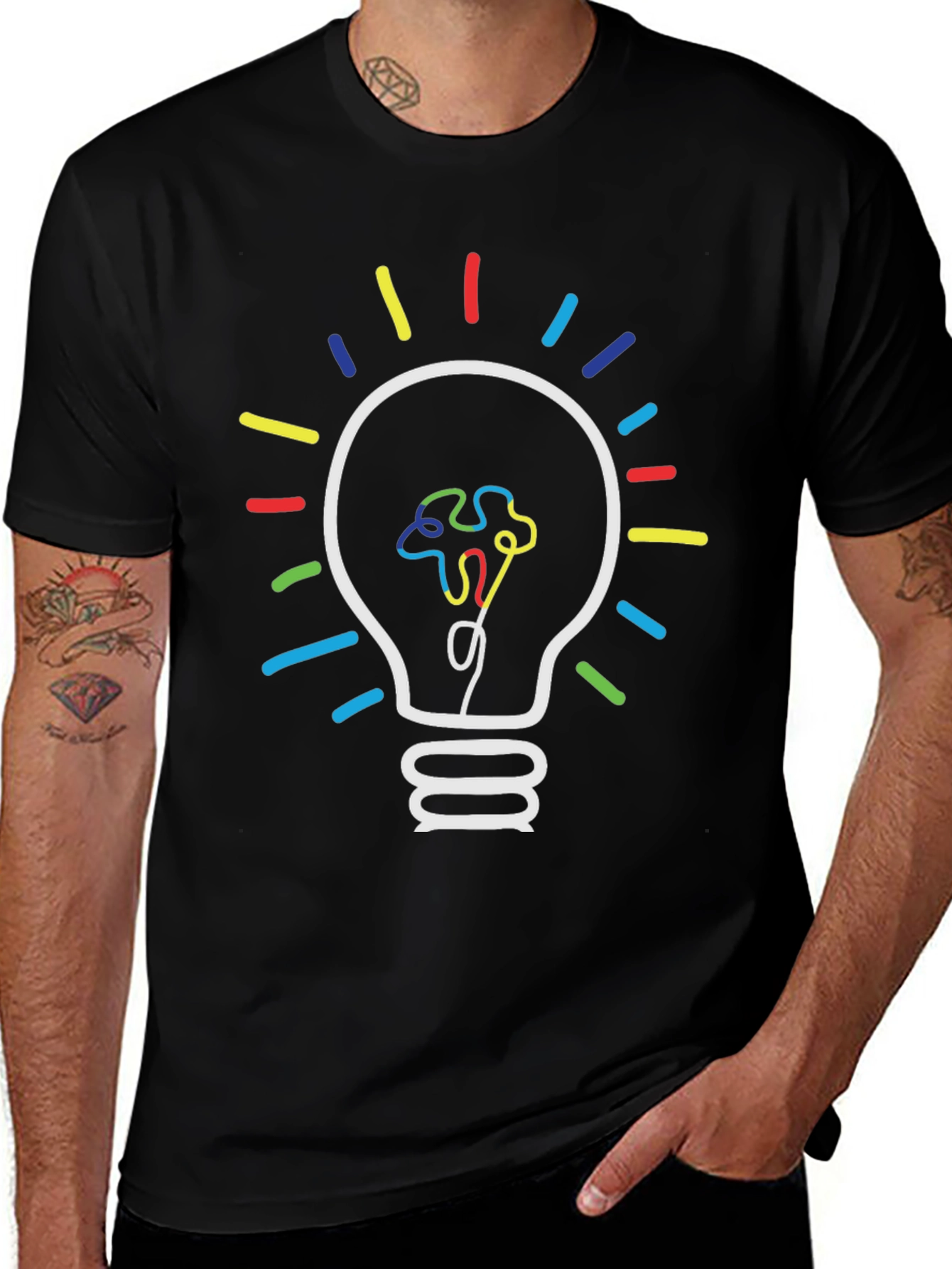 Autism Awareness Light Bulb Graphic Tee