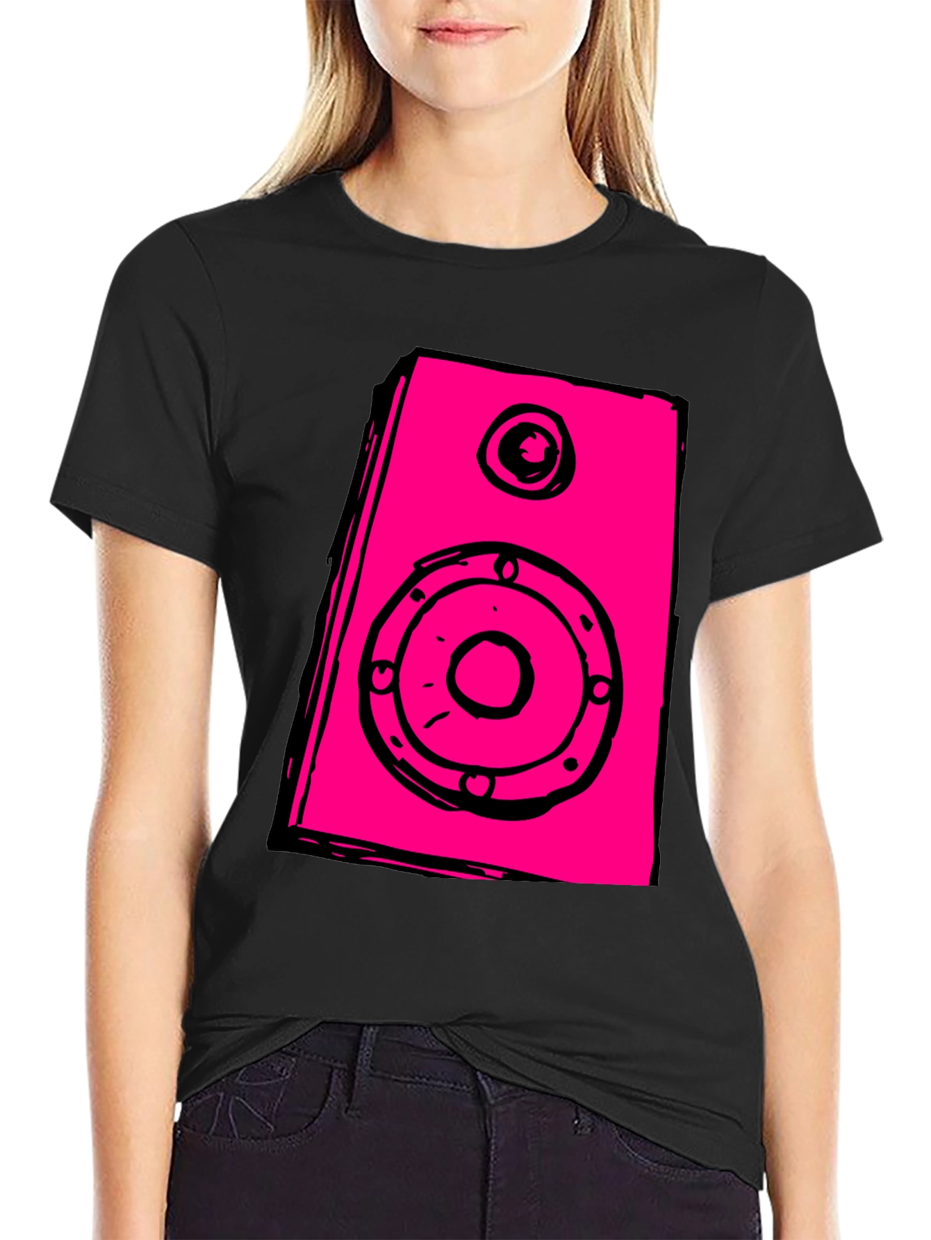 Speaker Graphic Black T-Shirt