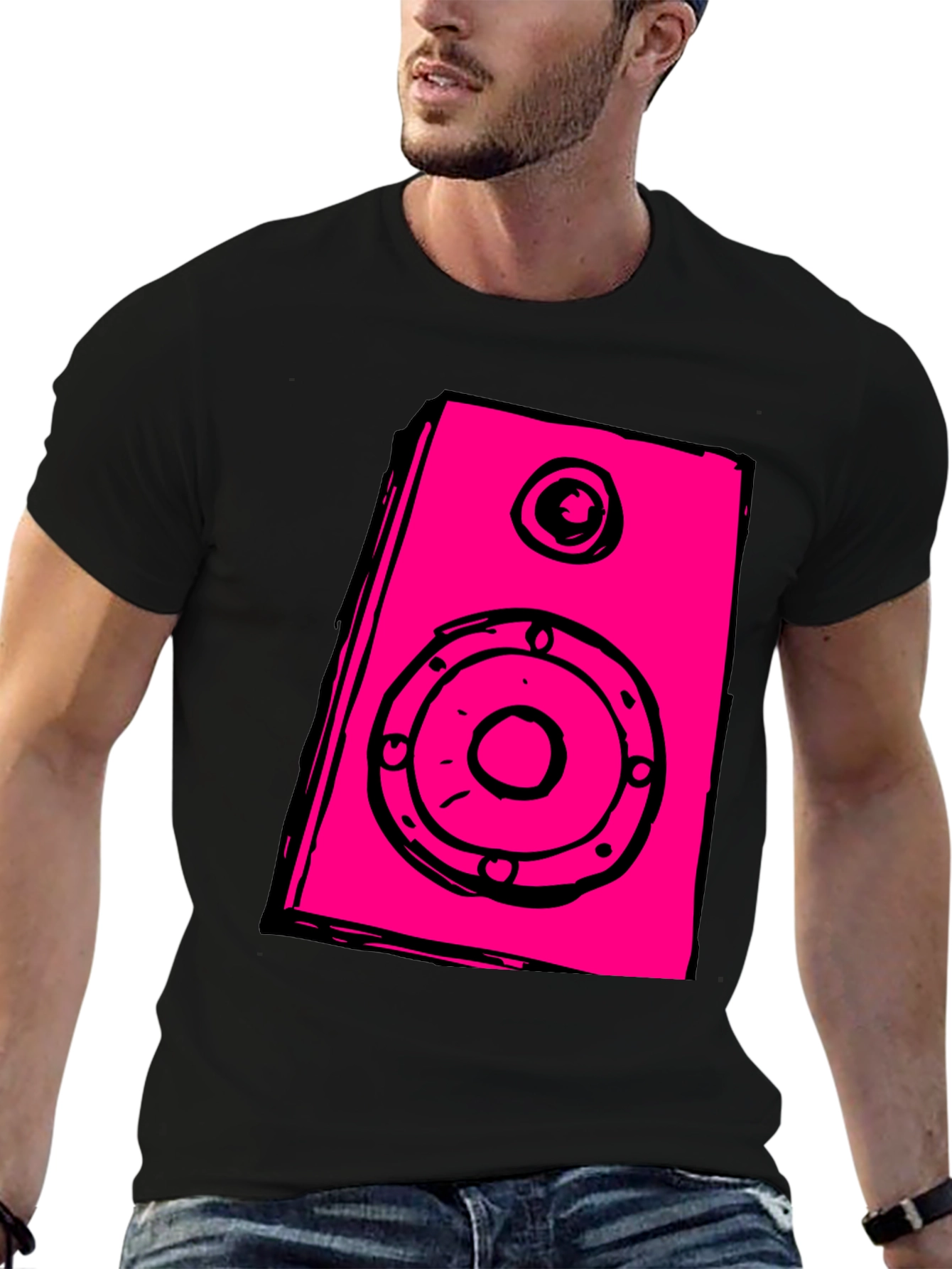 Speaker Graphic Black T-Shirt