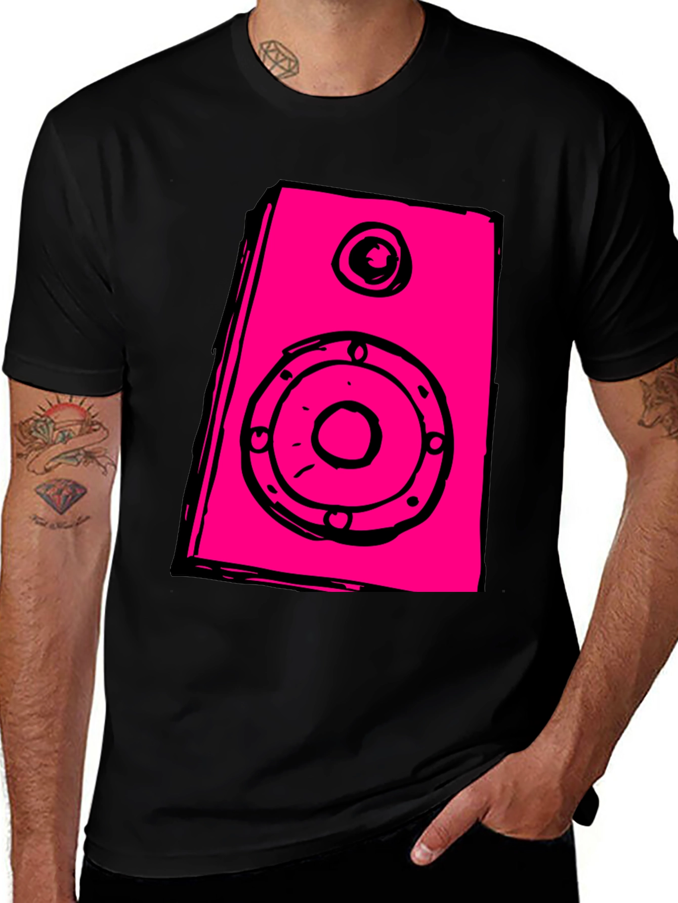 Speaker Graphic Black T-Shirt