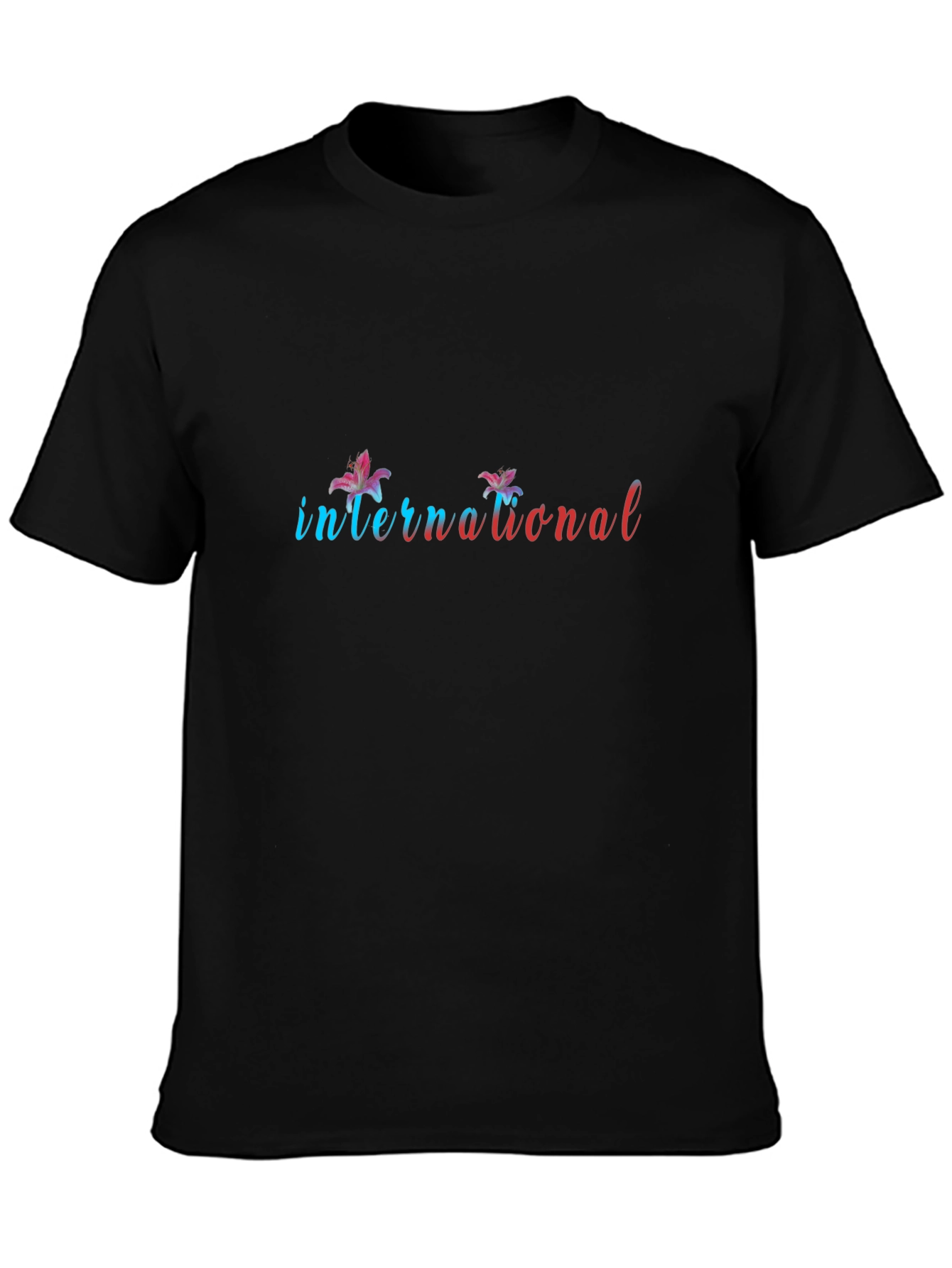 International Graphic Black T-Shirt