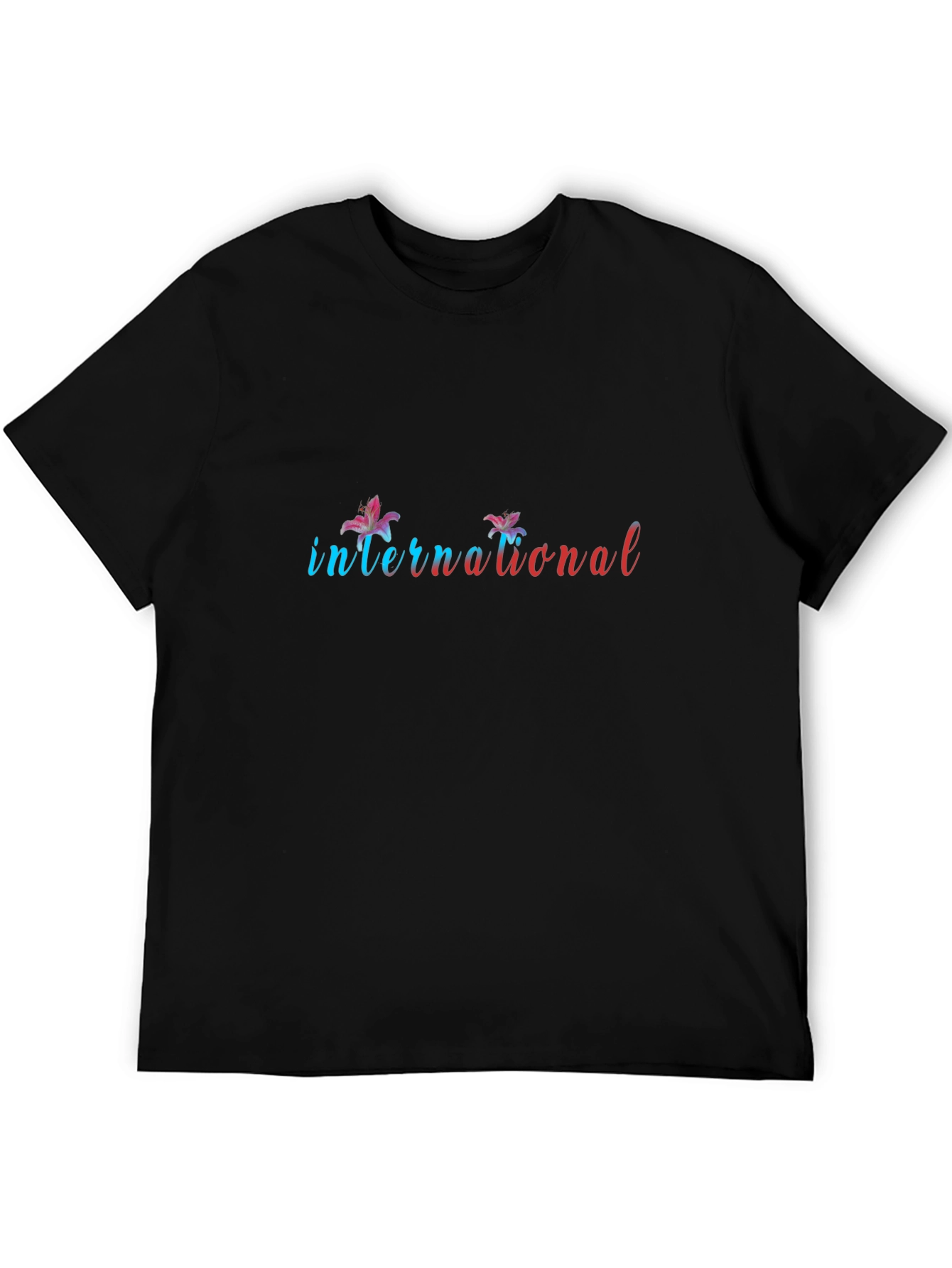 International Graphic Black T-Shirt