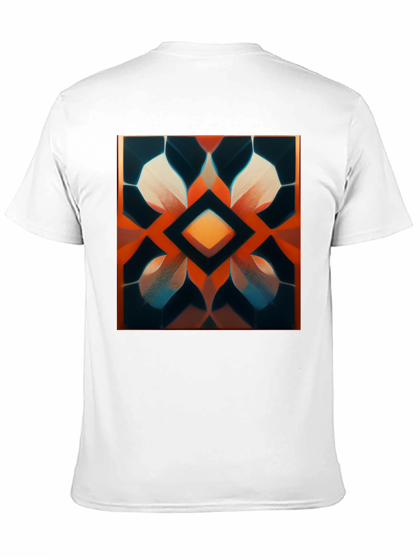 Geometric Diamond Pattern Graphic Tee