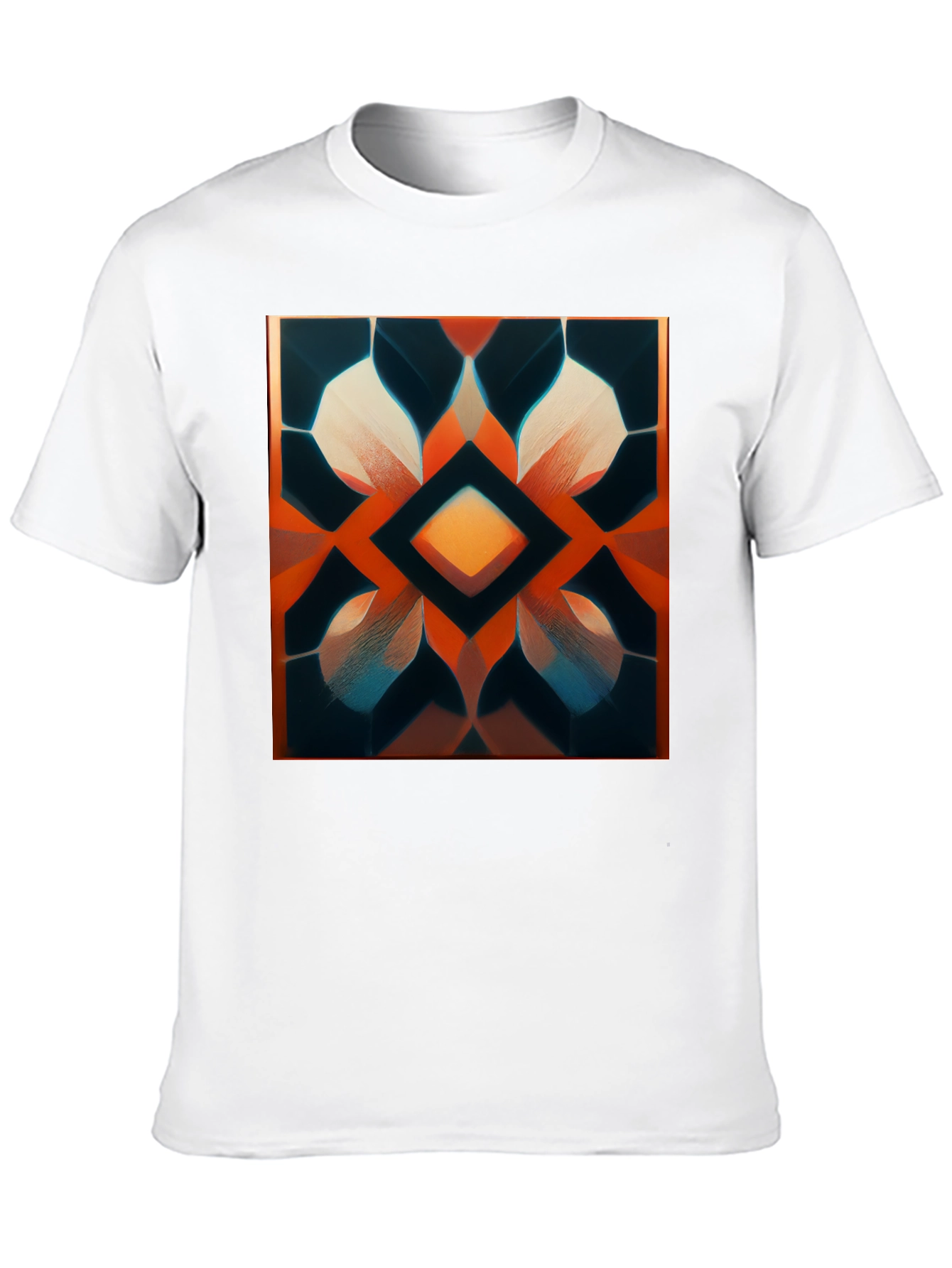 Geometric Diamond Pattern Graphic Tee