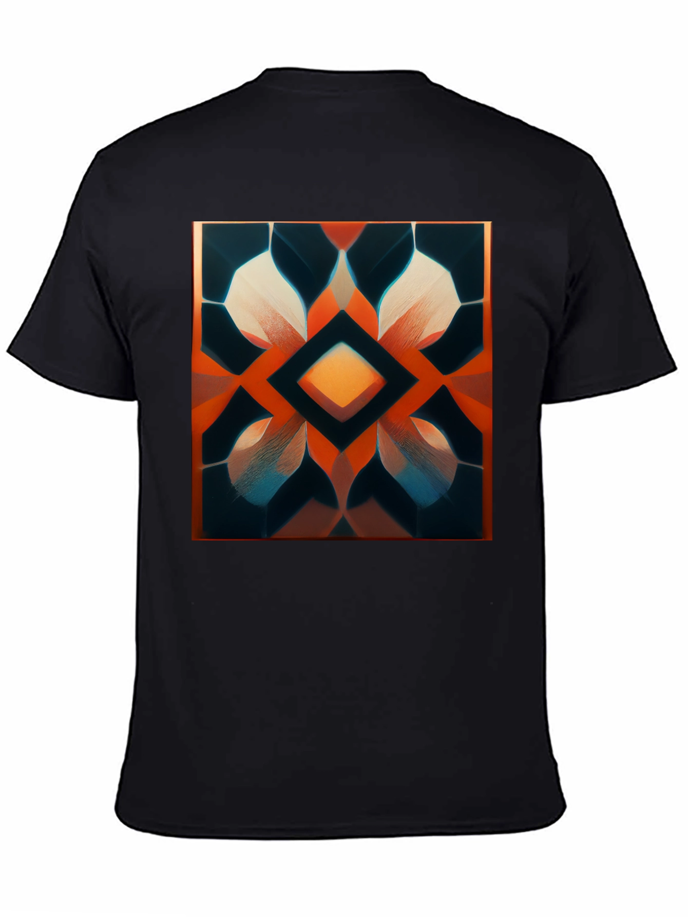 Geometric Diamond Pattern Graphic Tee