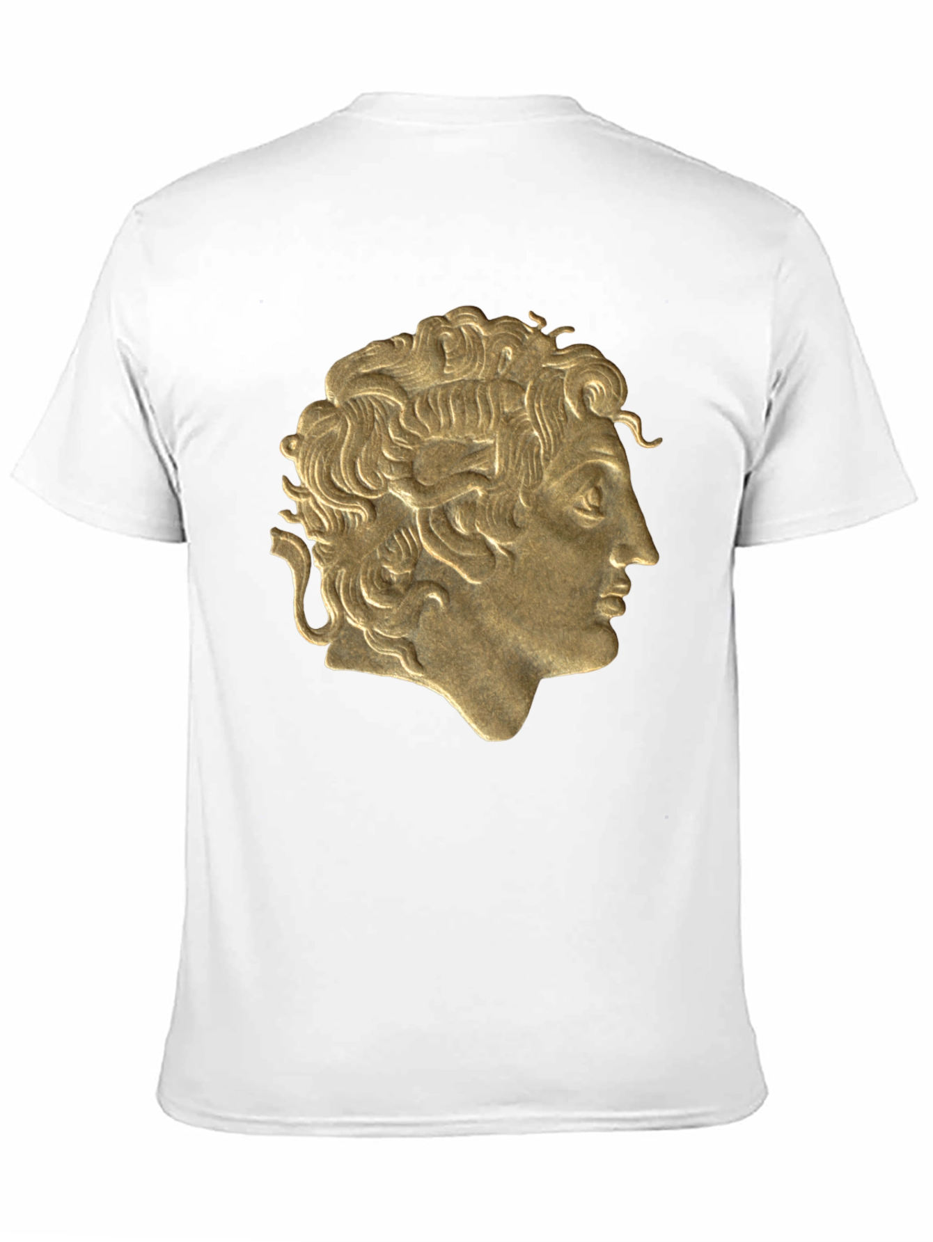 Golden Bust Graphic Black T-Shirt
