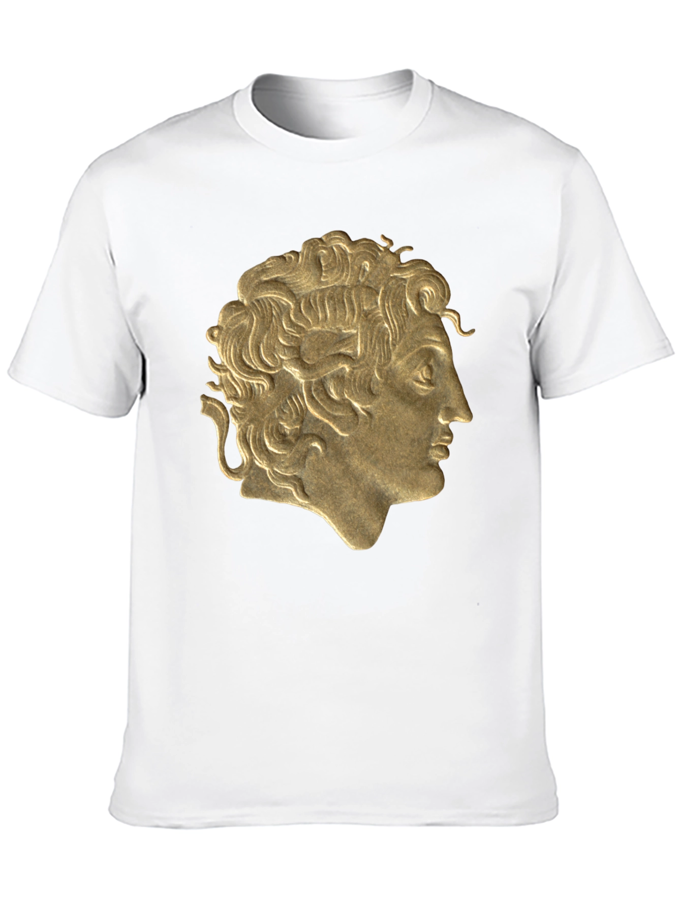 Golden Bust Graphic Black T-Shirt