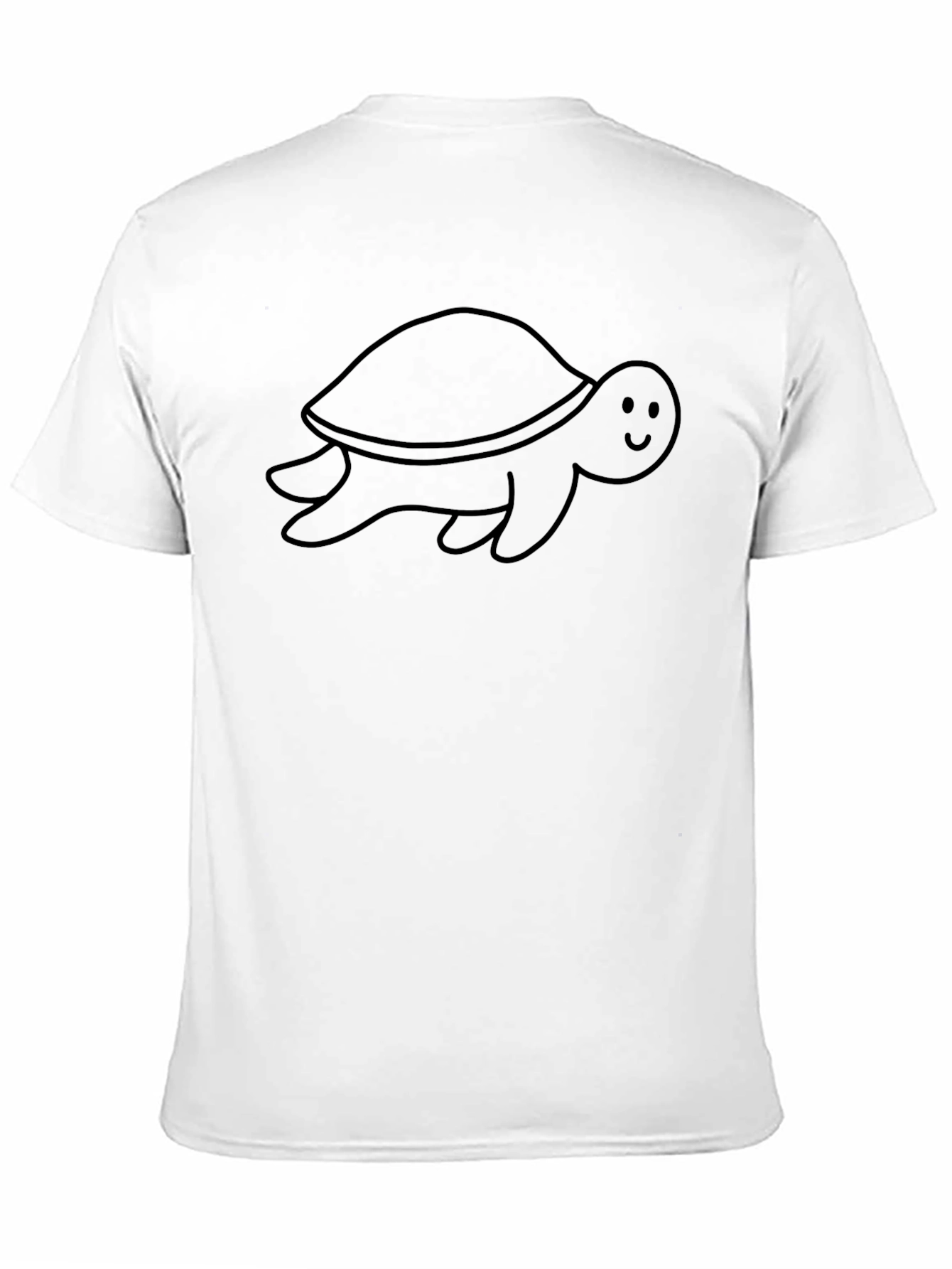 Cute Turtle Graphic Black Tee