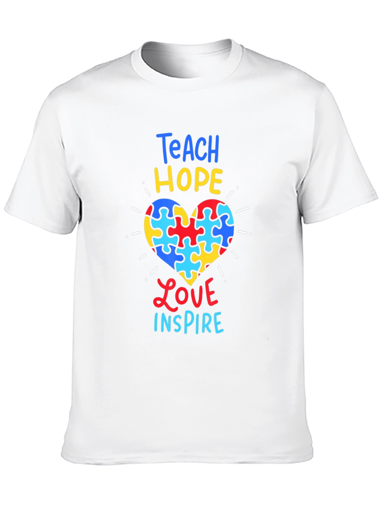 Autism Awareness Teach Hope Love Inspire T-Shirt