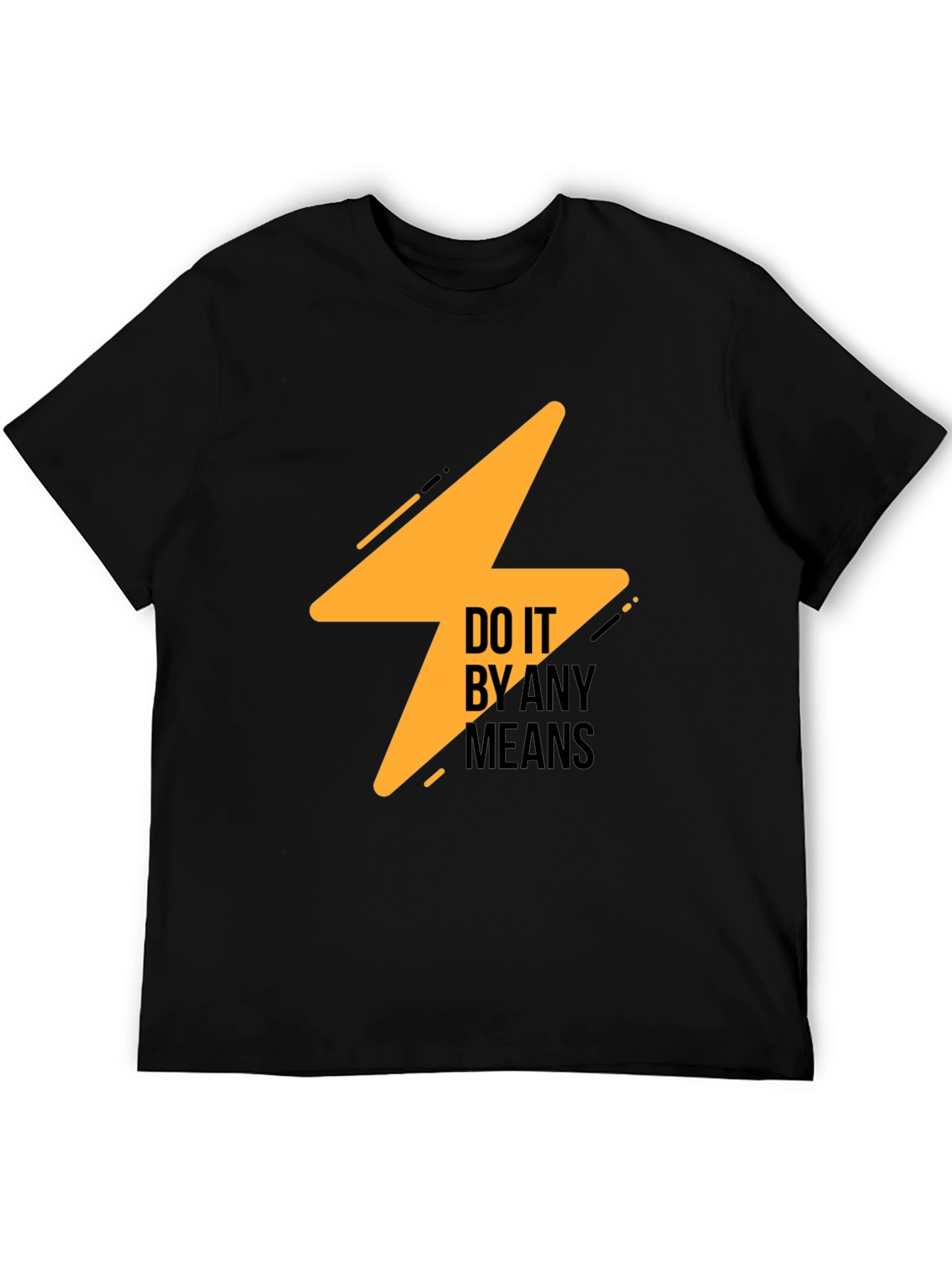 Do It By Any Means Black Graphic Tee