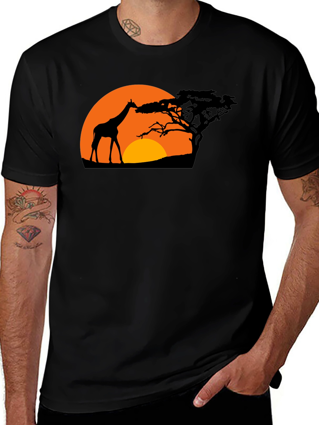 Savanna Sunset Black Graphic Tee