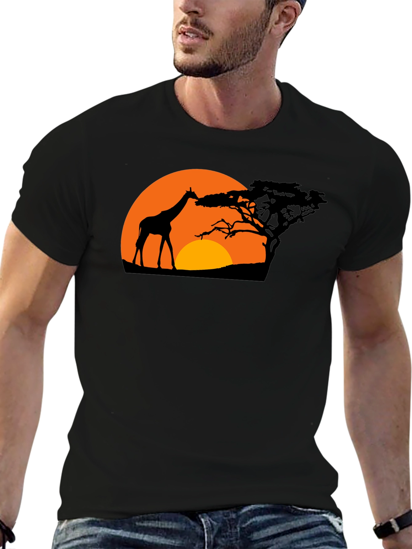 Savanna Sunset Black Graphic Tee