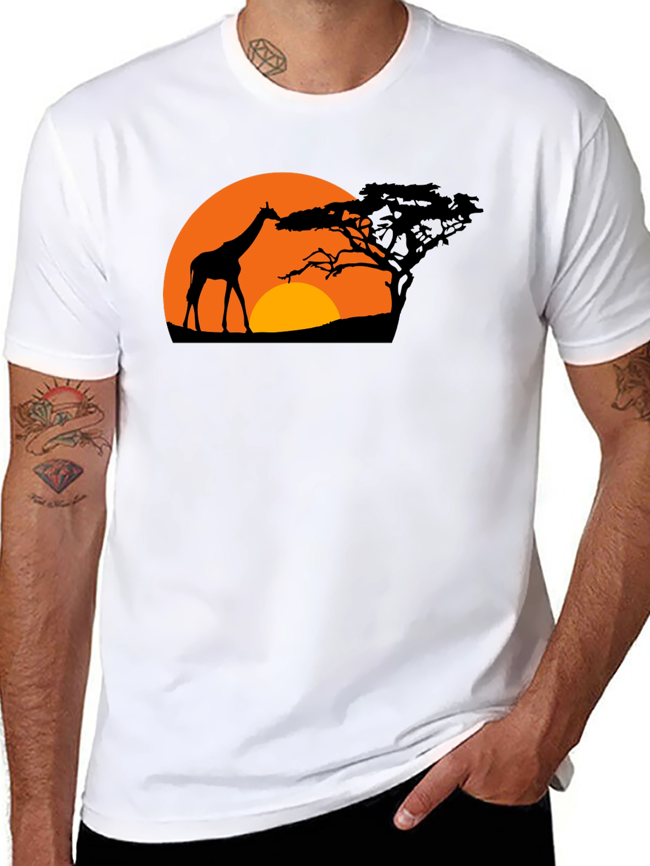 Savanna Sunset Black Graphic Tee