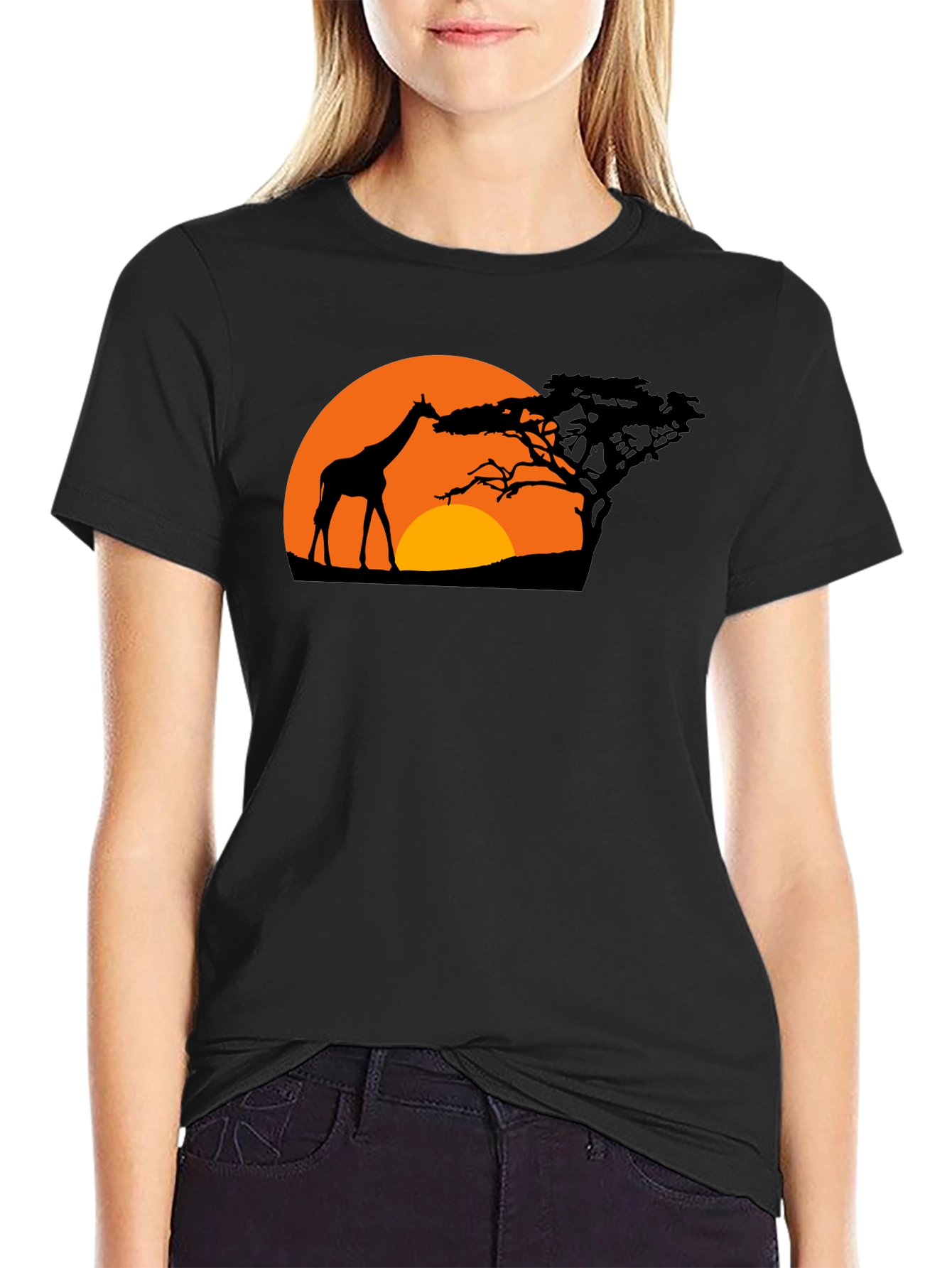 Savanna Sunset Black Graphic Tee