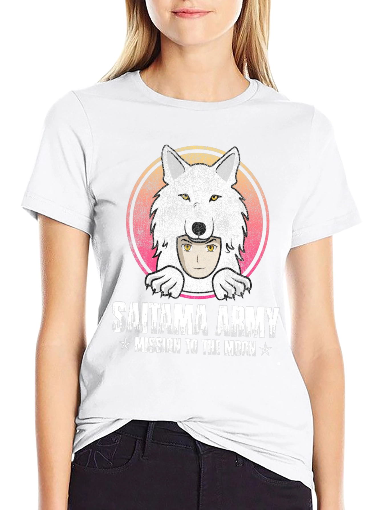 Saitama Army Mission To The Moon Graphic Tee