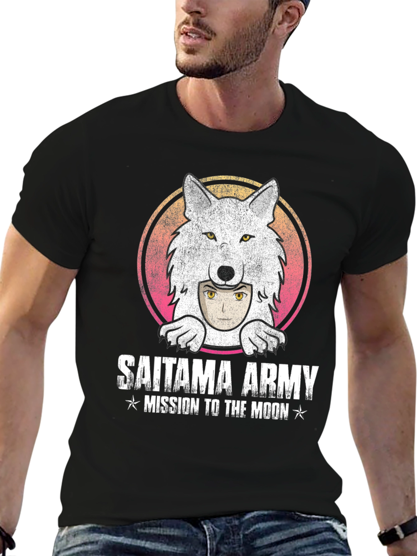 Saitama Army Mission To The Moon Graphic Tee